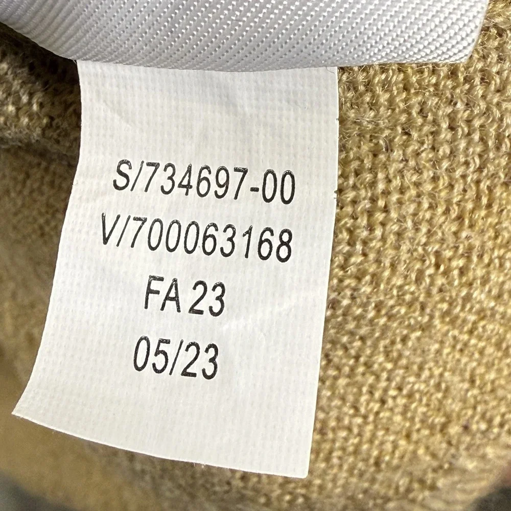 Banana Republic 1/4 Zip Sweater Men's Large Brown Long Sleeve 100% Merino‎ Wool